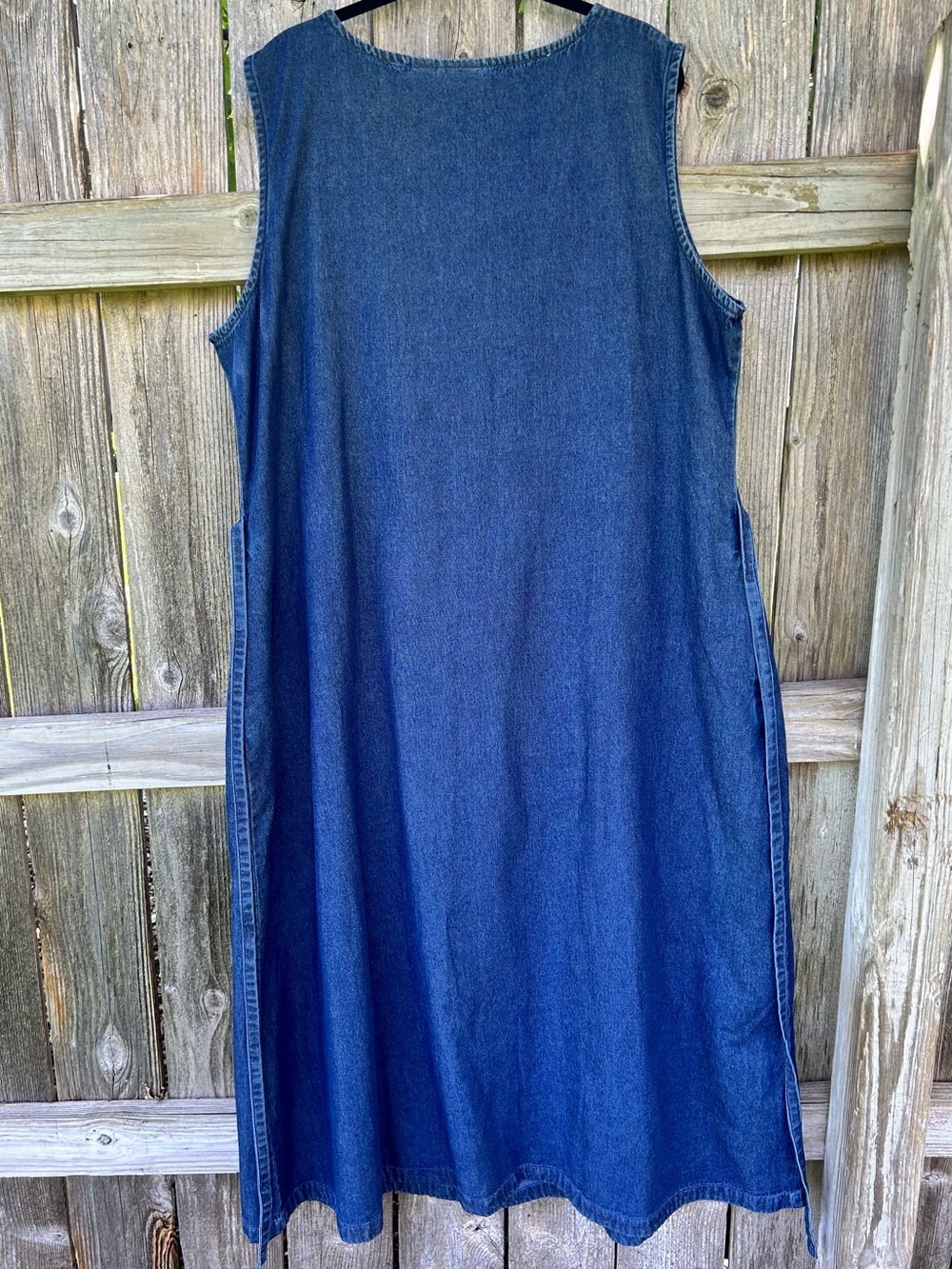 Vermont Country Store Dress Womens Plus Size 2X Denim Jumper Modest Maxi Dress - Picture 5 of 8